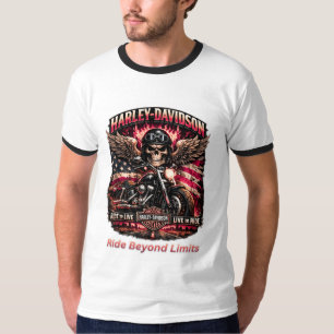 T-shirt Né pour rouler, construit pour diriger, crâne de m