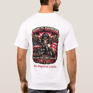 T-shirt Né pour rouler, construit pour diriger, crâne de m