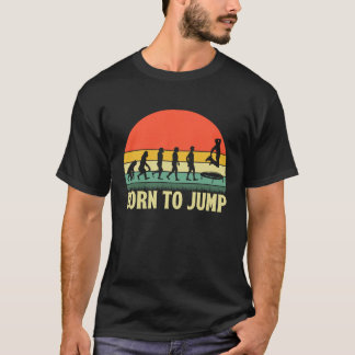 T-shirt Né pour sauter Trampoline Jumping Trampoline Gymna