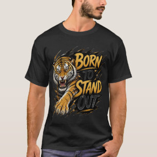 T-shirt Né pour se démarquer Tigre Puissant