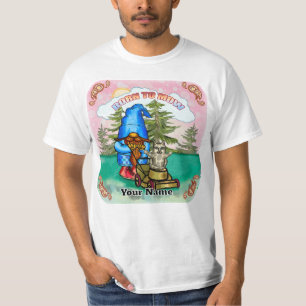 T-shirt Né pour tondre gnome