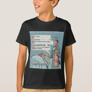 T-shirt Né pour tweeter une bande dessinée drôle