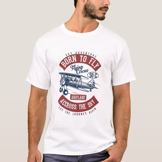 T-shirt Né pour voler (Devant)