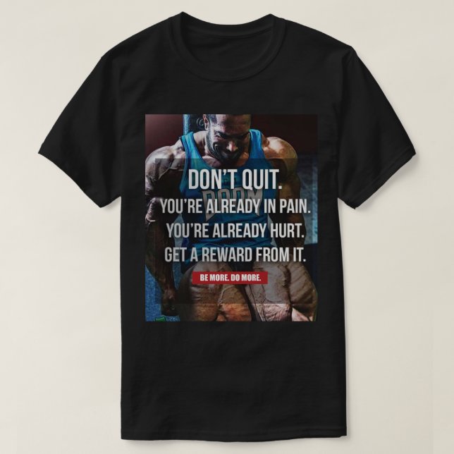 T-shirt Ne quittez pas - Exercice de musculation Motivatio (Design devant)