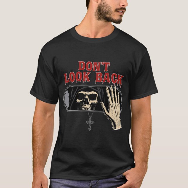 T-shirt Ne regardez pas derrière Grim Reaper Shirt - Hallo (Devant)