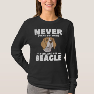 T-shirt Ne Restez Jamais Entre Une Fille Et Son Beagle Béa