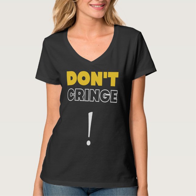 T-shirt Ne Restez Pas Figés  Phrase Cringe Gen Z Mème Crin (Devant)