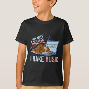 T-shirt Ne ronflez pas je fais de la musique Bulldog endor