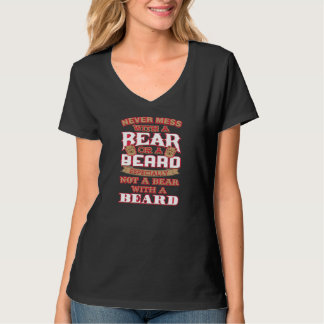 T-shirt Ne salissez jamais avec un ours ou une barbe