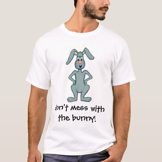 T-shirt ne salissez pas avec le lapin ! (Devant)