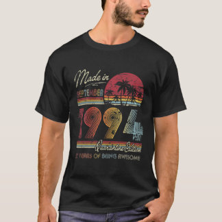 T-shirt Né Septembre 1994 27E Anniversaire De Quarantaine 