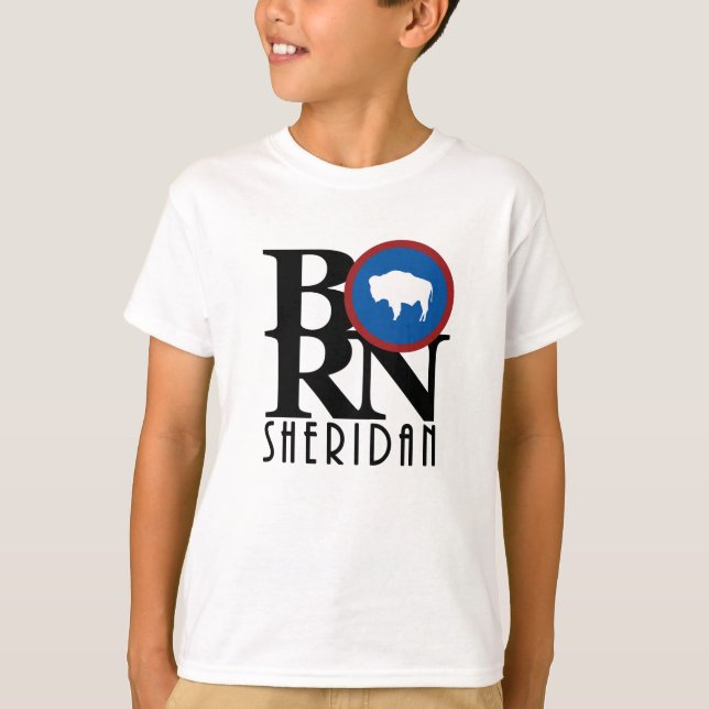 T-shirt NÉ Sheridan Wyoming (Devant)