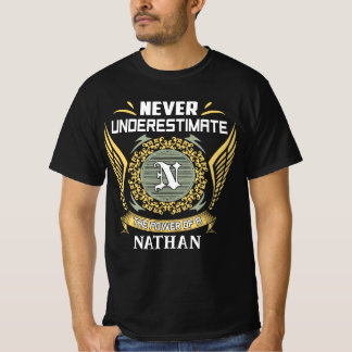 T-shirt Ne sous-estimez jamais le pouvoir d'un Nathan