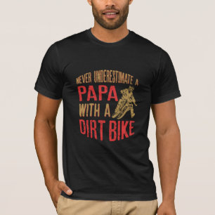 T-shirt Ne Sous-Estimez Jamais Un Papa Avec Un Vélo Sale 