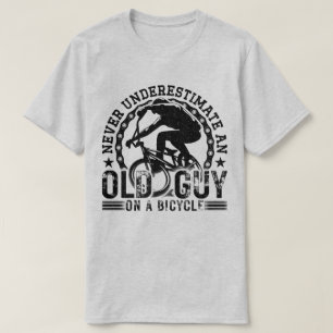 T-shirt Ne Sous-Estimez Jamais Un Vieux Cool Cycliste
