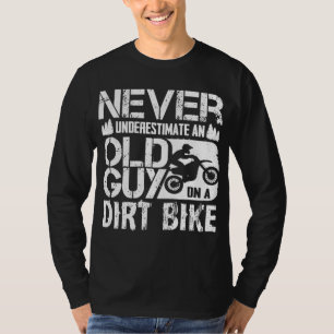T-shirt Ne Sous-Estimez Jamais Un Vieux Gars En Vélo De Ch