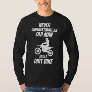T-shirt Ne Sous-Estimez Jamais Un Vieux Homme Avec Un Vélo