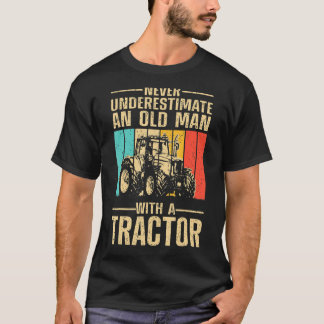 T-shirt Ne Sous-Estimez Jamais Un Vieux Homme Avec Une Fer