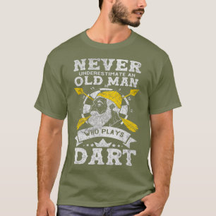T-shirt Ne Sous-Estimez Jamais Un Vieux Homme Qui Joue À L