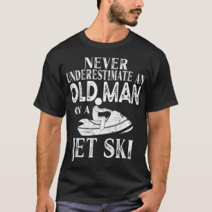 T-shirt Ne Sous-Estimez Jamais Un Vieux Homme Sur Un Jet S