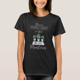 T-shirt Ne Sous-Estimez Jamais Une Fille Qui Aime Les Mons