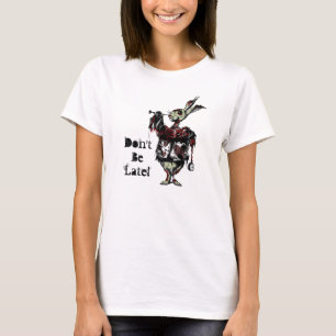 T-shirt Ne soyez pas en retard ! Lapin de blanc de