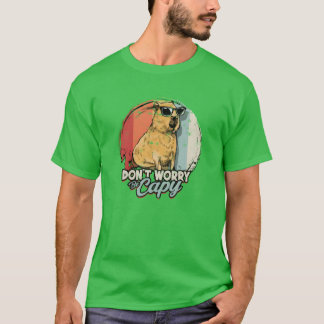 T-shirt Ne soyez pas inquiets, soyez Capy Zoo Animal Anima