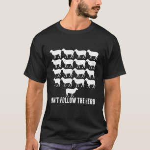 T-shirt Ne suivez pas le troupeau de moutons - Soyez vous-