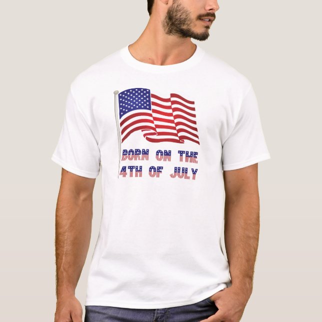T-shirt né sur le 4 juillet (Devant)