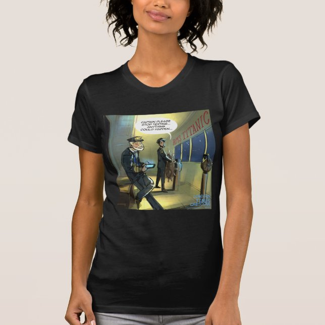 T-shirt Ne textez pas et Titanic drôle (Devant)