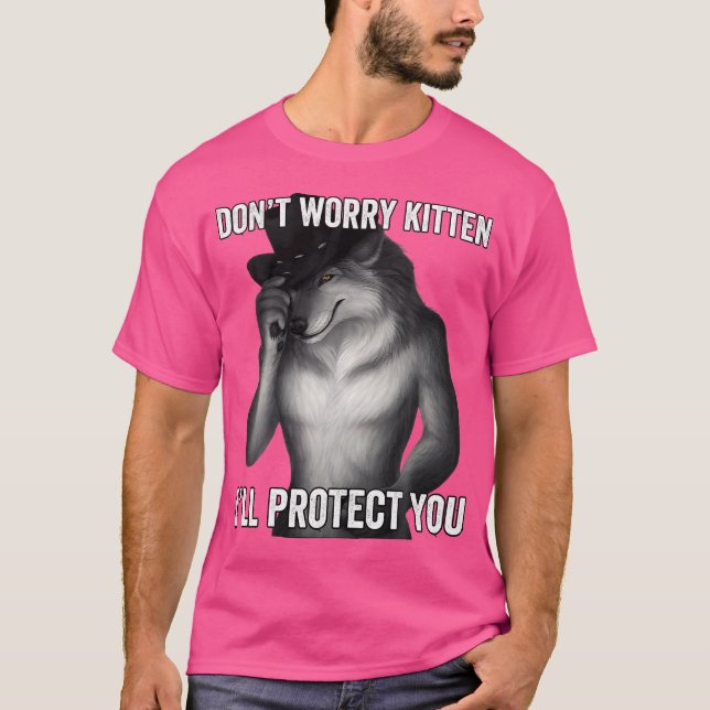 T-shirt Ne T'Inquiète Pas Kitten Je Vous Protégerai (Devant)