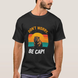 T-shirt NE T'INQUIÈTE PAS, SOIS CAPY Retro Capybara