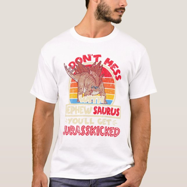 T-shirt Ne touchez pas à Nephew Saurus (Devant)