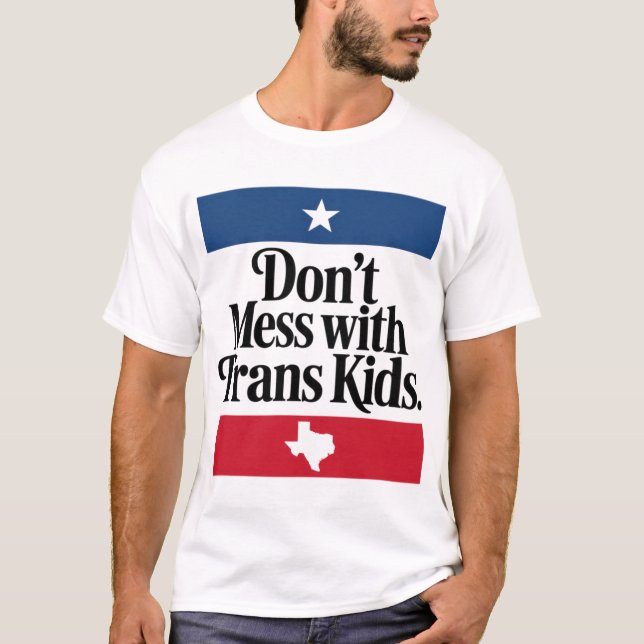 T-shirt Ne Touchez Pas Aux Enfants Trans (Devant)