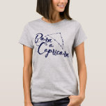 T-shirt "Né un Capricorne" Zodiac Vêtements typographiques<br><div class="desc">Ce design de t-shirt à la mode d'inspiration zodiaque de Capricorne est parfait pour les amateurs de zodiac et ajoutera personnalité et style inspirant à votre garde-robe avec le design de t-shirt "Born a Capricorn". Caractéristiques de notre propre modèle de message "Born a Capricorn" inspiré par une typographie audacieuse unique...</div>