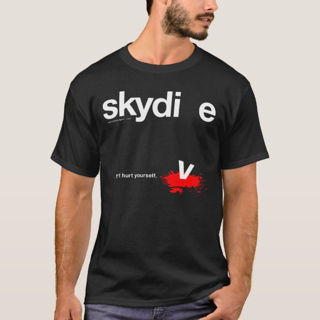 T-shirt Ne vous blessez pas parachutiste (Devant)
