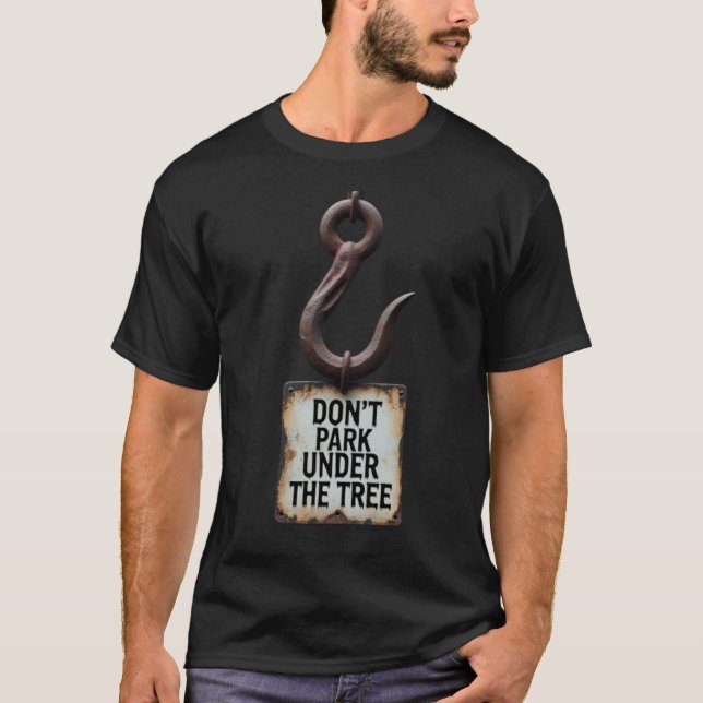 T-shirt Ne vous garez pas sous l’arbre - Ominous Hook Horr (Devant)