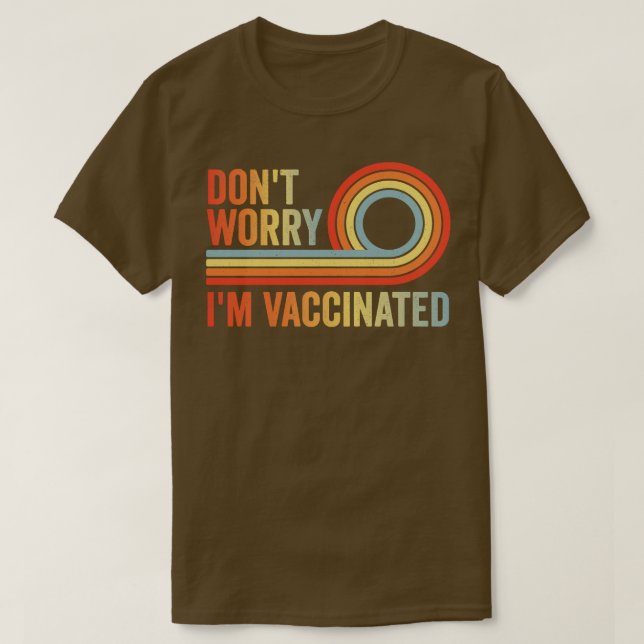 T-shirt Ne Vous Inquiétez Pas Im Vacciné Retro Sunset P (Design devant)
