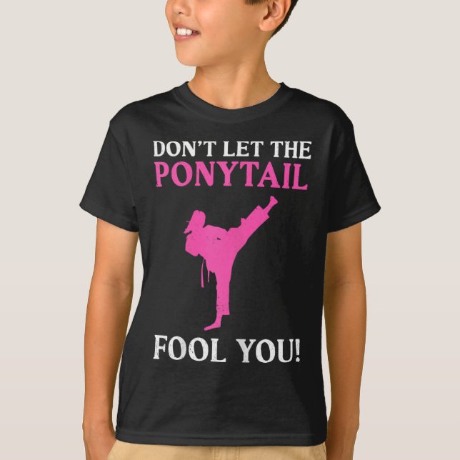 T-shirt Ne vous laissez pas tromper par la queue de cheval (Devant)