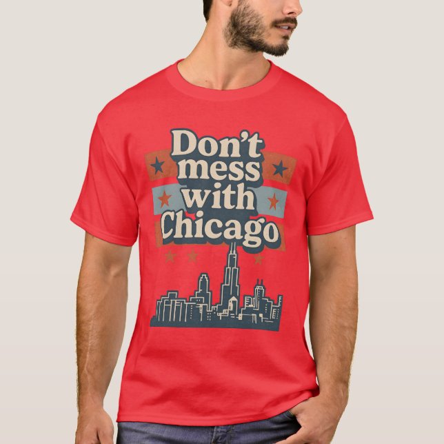 T-shirt Ne vous mêlez pas de Chicago (Devant)