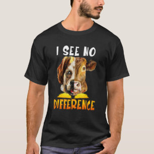 T-shirt Ne voyant aucune différence Vache et chien végéta