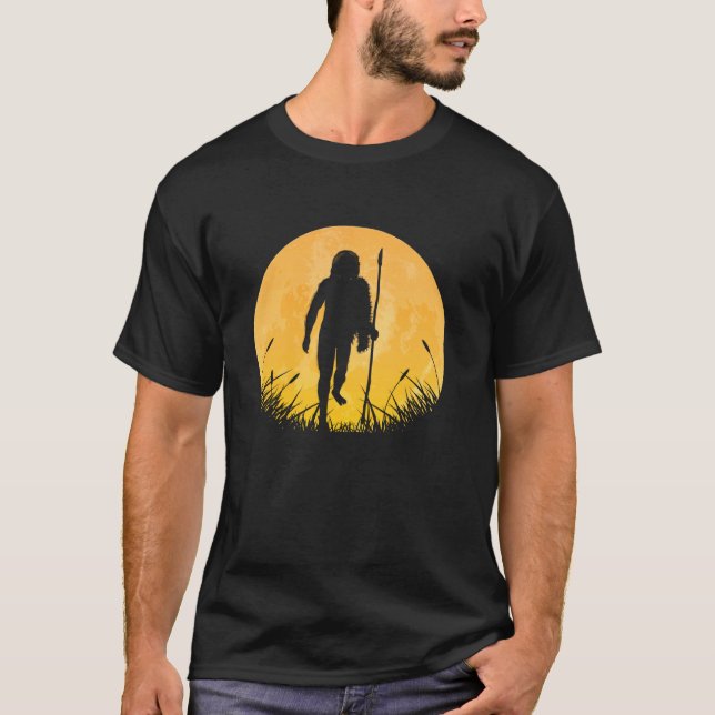 T-shirt Neandertal Easy Halloween tenue Primate Moon Cos (Devant)