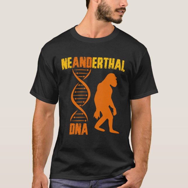 T-shirt Neandertal Primate Cavalier ADN génétique Paléoant (Devant)