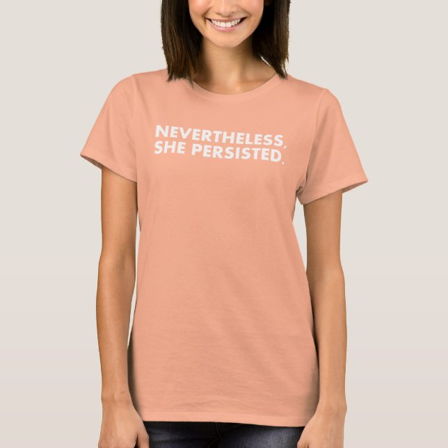 T-shirt "Néanmoins, elle a persisté" texte blanc (Devant)