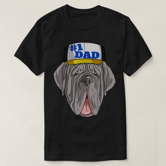 T-shirt Neapolitan Mastiff #1 Dad Father's Day  (Design devant)