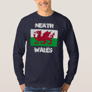 T-shirt Neath, Pays de Galles avec drapeau gallois