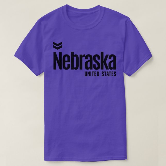 T-shirt Nebraska aux États-Unis (Design devant)