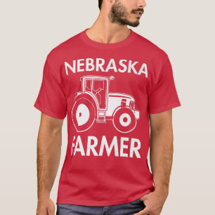 T-shirt Nebraska Farmer Vintage Homme Tracteur Ferme Nourr
