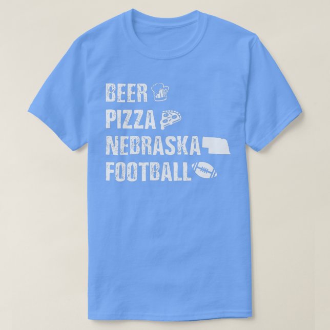 T-shirt Nebraska Football Amant Bière Cadeau Pizza Nebrask (Design devant)