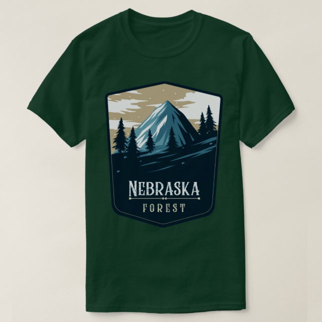 T-shirt Nebraska Forest Camping Randonnée et Backpacking p (Design devant)